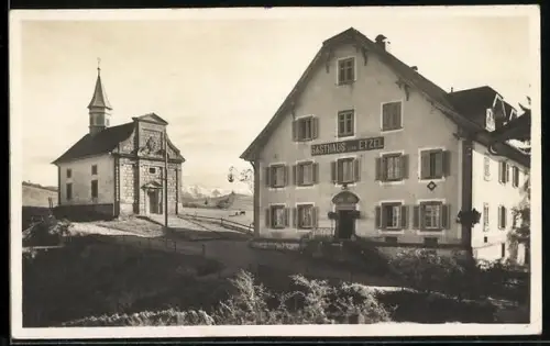 AK Etzelpass, Gasthaus u. Kaelle St. Meinrad auf der Passhöhe