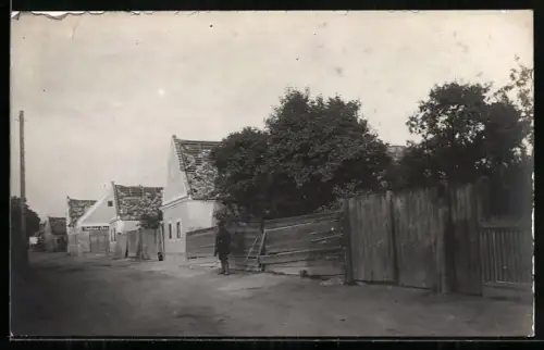 Foto-AK Pottendorf, Siegersdorf nach der Explosion am Steinfeld 1917