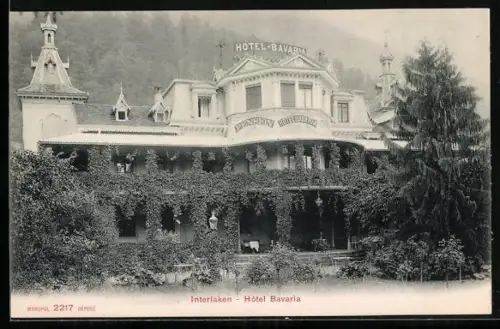 AK Interlaken, Ansicht vom Hotel Bavaria