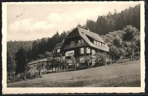 AK Baiersbronn b. Freudenstadt, Erholungsheim Haus Bergfried