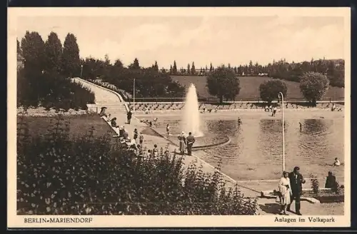 AK Berlin-Mariendorf, Anlagen im Volkspark