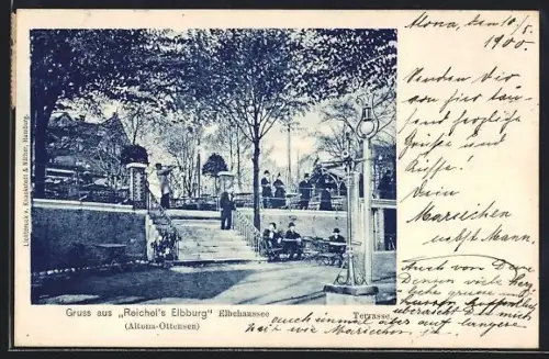 AK Hamburg-Ottensen, Gasthof Reichel`s Elbburg, Elbchaussee