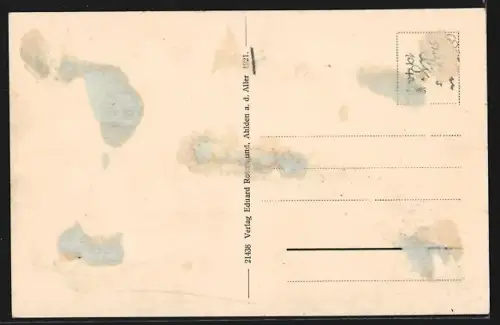 AK Ahlden a. d. Aller, Fachwerkhaus mit Schild Maggi