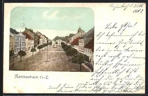 AK Reichenbach / O.-L., Marktplatz