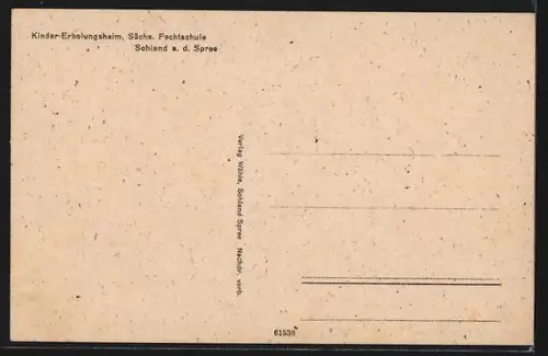 AK Sohland a. d. Spree, Kinder-Erholungsheim, Sächs. Fechtschule, -Fahne