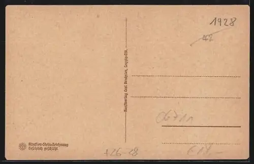 Steindruck-AK Zeitz, Teilansicht mit Schloss Moritzburg
