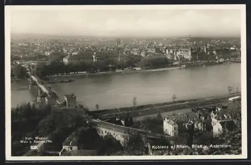 AK Koblenz a. Rh., Stadtansicht vom Asterstein aus
