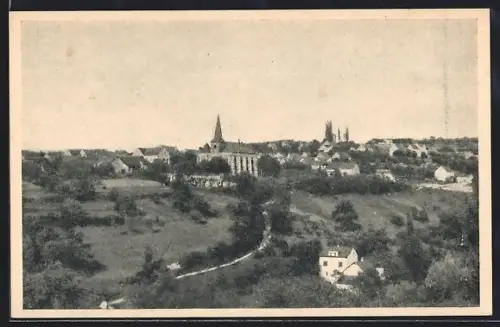 AK Arzheim bei Koblenz, Ortsansicht mit Kirche und umliegenden Häusern