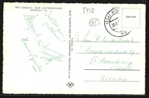 AK Nastätten /Ts., Hotel Oranien, Adolfsplatz, Schwimmbad