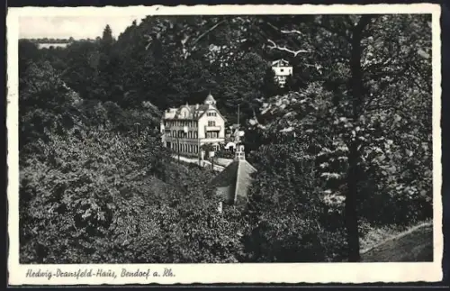 AK Bendorf a. Rh., Hedwig-Dransfeld-Haus von oben