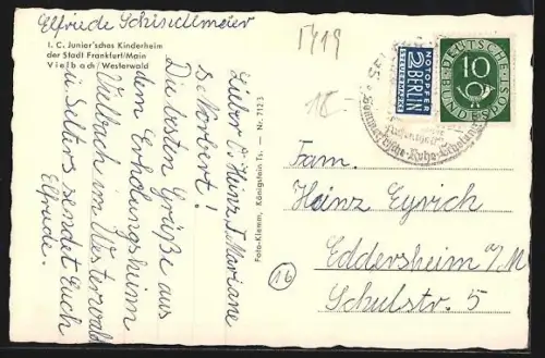 AK Vielbach /Westerwald, I. C. Juniorsches Kinderheim der Stadt Frankfurt a. M.