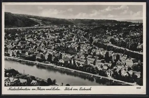 AK Niederlahnstein a. Rh., Ortsansicht von Lahneck aus