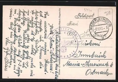 AK Niederlahnstein a. Rh., Ortsansicht von Lahneck aus