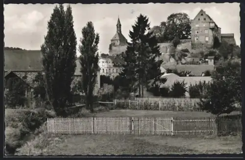 AK Katzenelnbogen, Ortspanorama mit Kirche