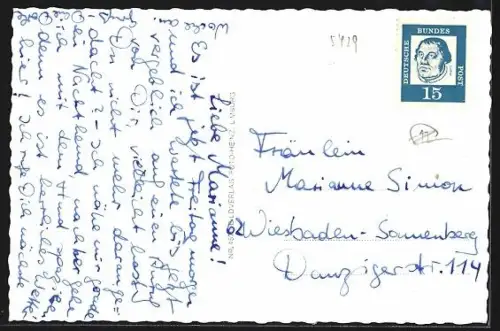 AK Katzenelnbogen /Taunus, Totalansicht aus der Vogelschau