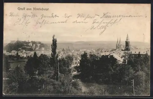 AK Montabaur, Ortsansicht mit Fernblick