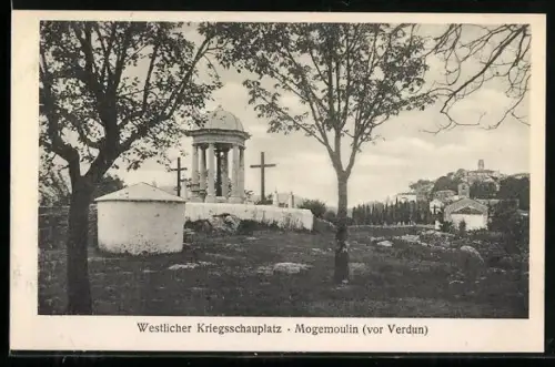 AK Morgemoulin, Monument commémoratif du champ de bataille occidental près de Verdun