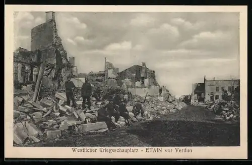 AK Étain, Scène du champ de bataille occidental devant Verdun