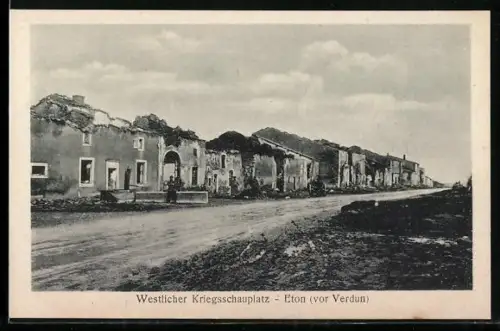 AK Éton, Champ de bataille occidental, Éton, avant Verdun