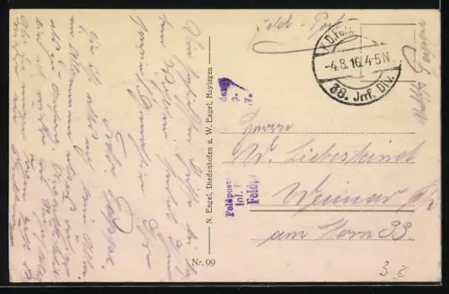 AK Dannevoux, Champ de bataille occidental avant Verdun