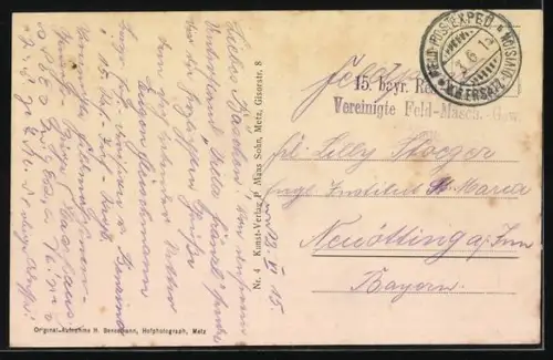 AK Sivry, Pont de la Meuse détruit par les Francais en retraite