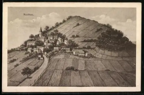 AK Montsec, Vue du village sur la colline