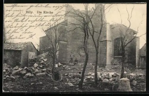 AK Billy, L`Eglise en ruines après un événement destructeur