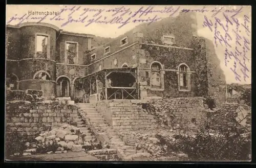 AK Hattonchâtel, Vue d`un bâtiment ancien avec escaliers en ruines
