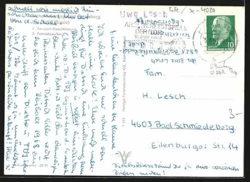 AK Petersberg / Halle, Fernseh-Aussichtsturm und Gaststätte am Fernsehturm