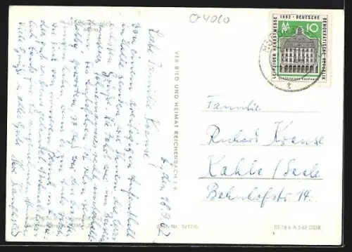 AK Halle /Saale, Marktplatz mit Strassenbahn