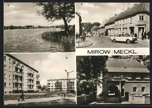 AK Mirow /Meckl., Plattenbauten, Seepanorama, Ernst-Thälmann-Strasse