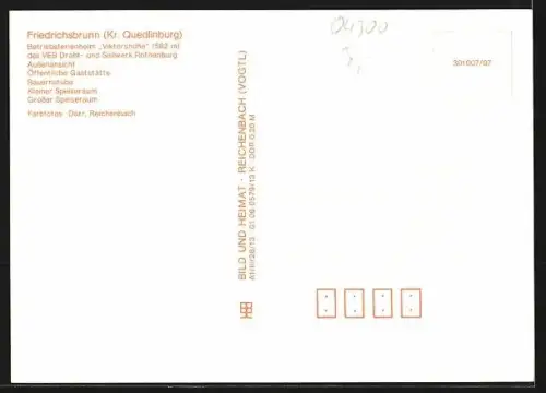 AK Friedrichsbrunn, Betriebsferienheim Viktorshöhe, Aussen- und Innenansicht