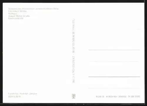 AK Gräfenhainichen, Denkmal J. G. Galle, Eisdiele