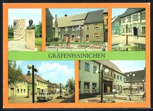 AK Gräfenhainichen, J. G. Galle-Denkmal, Stadtansichten