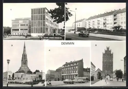 AK Demmin, Artur-Becker-Oberschule, St. Bartholomai-Kirche, Luisentor