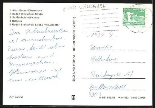 AK Demmin, Artur-Becker-Oberschule, St. Bartholomai-Kirche, Luisentor