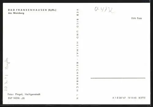 AK Bad Frankenhausen /Kyffh., Am Weinberg