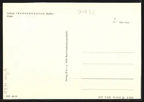 AK Frankenhausen /Kyffh., Hotel Thüringer Hof am Anger