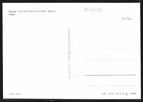 AK Bad Frankenhausen /Kyffh., Anger mit Springbrunnen