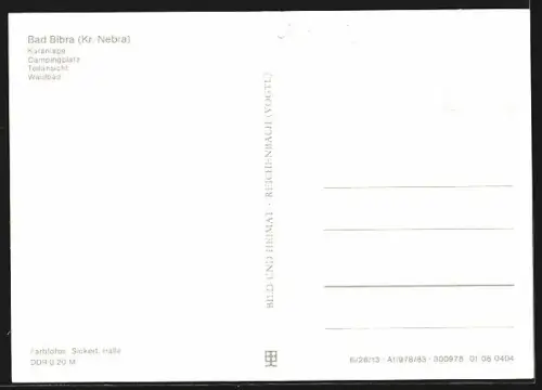 AK Bad Bibra, Kuranlage, Campingplatz, Waldbad, Ortsansicht