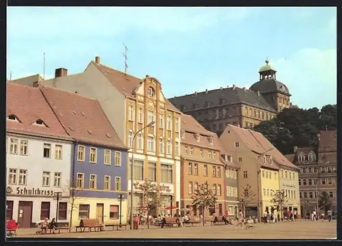 AK Weissenfels, Karl-Marx-Platz u. Schloss Neu-Augustusburg