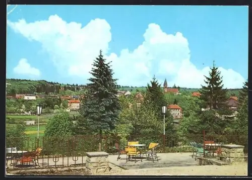 AK Friedrichsbrunn, Blick von der Terrasse des Sanatoriums Ernst Thälmann