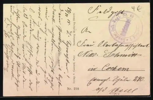 AK Abaucourt, Soldats posant devant un bâtiment en ruines