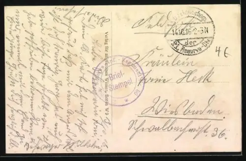 AK Vaux, Cimetière entouré d`arbres et de croix