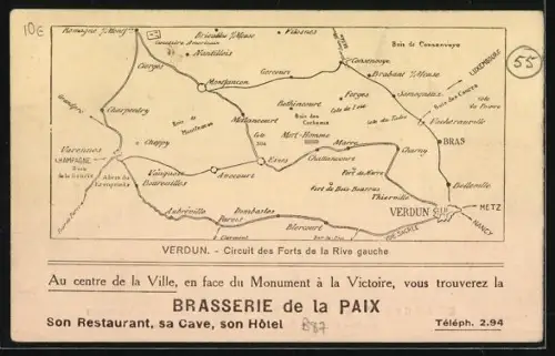 AK Verdun, Intérieur de la Brasserie de la Paix, 40 Rue Mazel