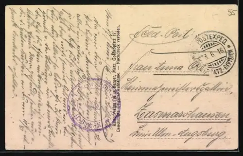 AK Riaville en Voevre, Vue des bâtiments en pierre et de la rue principale