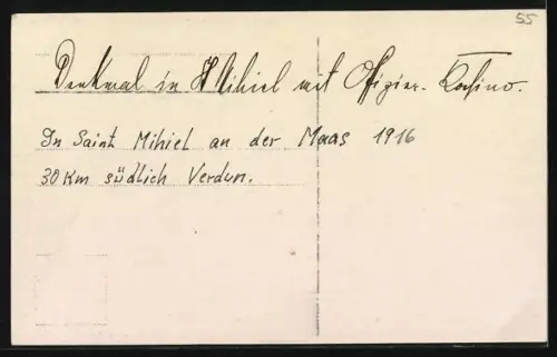 AK Saint-Mihiel, Monument avec ruines d`un bâtiment détruit, 1916