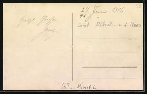 AK Saint-Mihiel, Rue dévastée après le bombardement pendant la Première Guerre mondiale