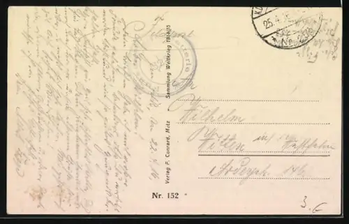 AK St. Maurice, Rue principale avec maisons et colline en arrière-plan