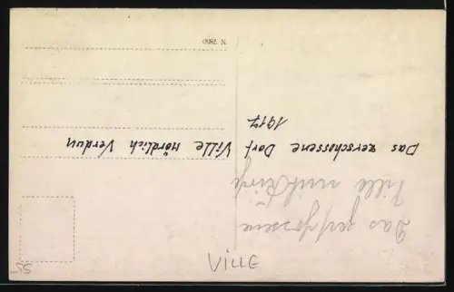 AK Ville, Ruines après destruction en 1917